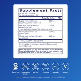 Pure Encapsulations DGL Plus 180 Capsules vue arrière