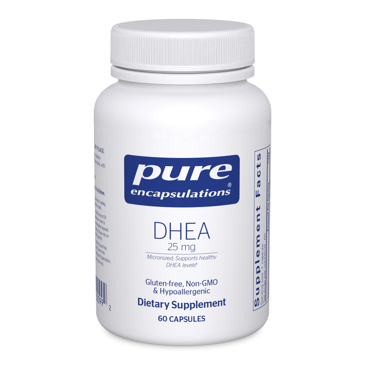 Pure Encapsulations DHEA 25 mg 60 capsules devant