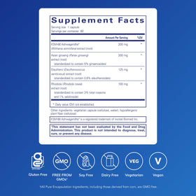 Pure Encapsulations Energy Xtra 60 Capsules vue arrière