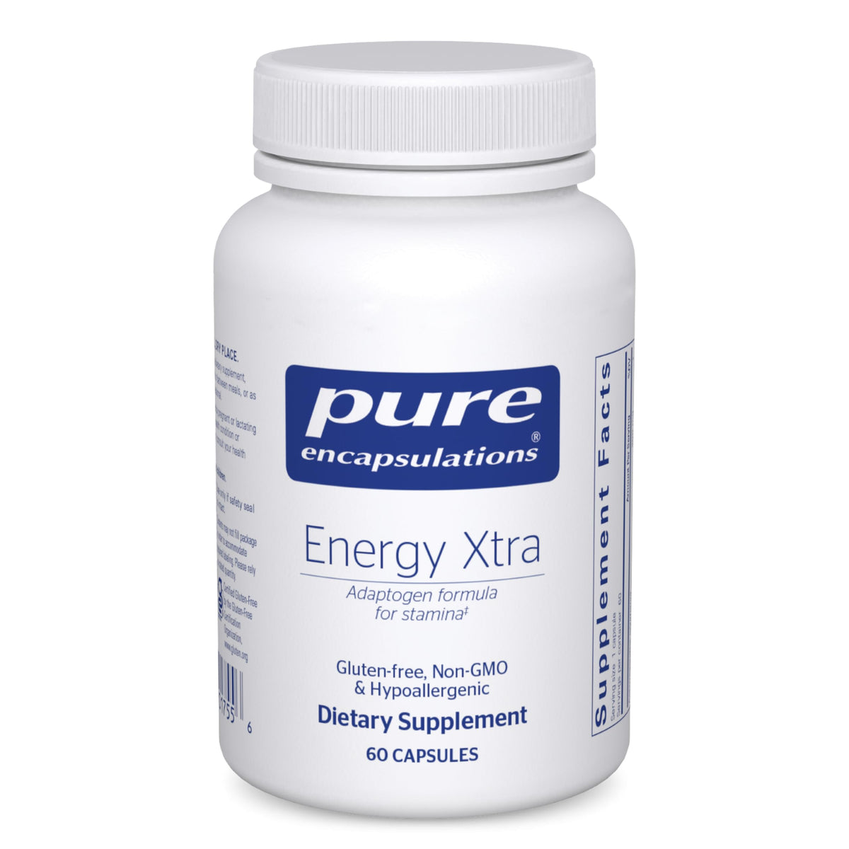 Pure Encapsulations Energy Xtra 60 Capsules vue avant
