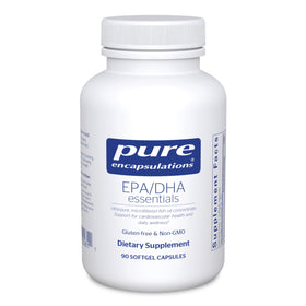 Pure Encapsulations EPA/DHA Essentials 90 gélules de poisson vue de face