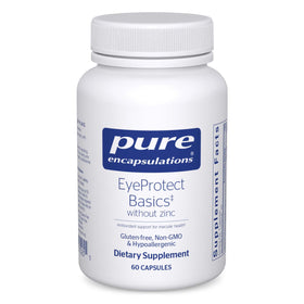 Pure Encapsulations EyeProtect Basics 60 Capsules sans Zinc, vue de face