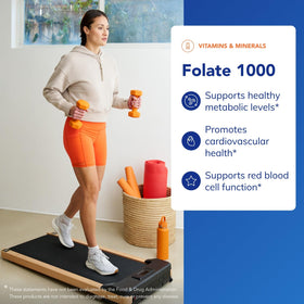 Pure Encapsulations Folate 1000 capsules étiquette