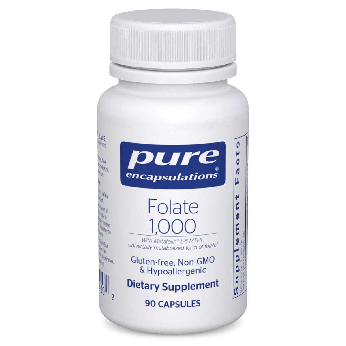 Pure Encapsulations Folate 1000 capsules vue avant