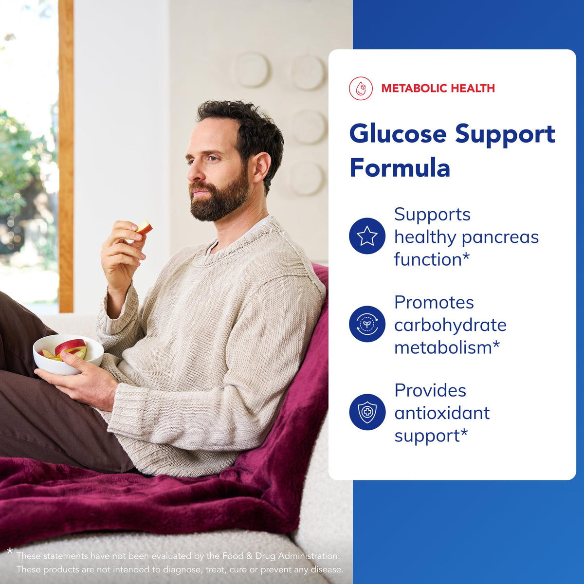 Pure Encapsulations Formule de Support du Glucose 60 Capsules - présentation sur fond blanc