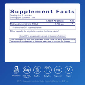 Pure Encapsulations gélules MSM 360 gélules emballage