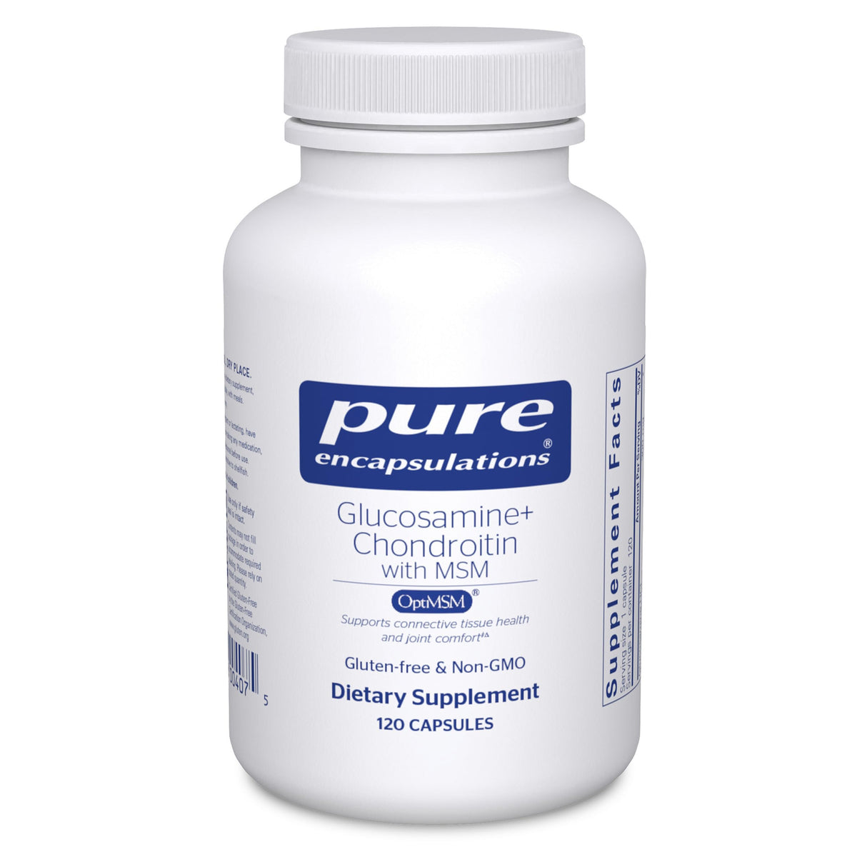 Pure Encapsulations Glucosamine Chondroitin 120 capsules vue de face