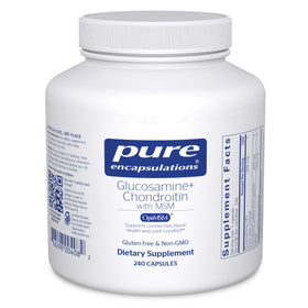 Pure Encapsulations Glucosamine Chondroitin 240 Capsules, vue de face