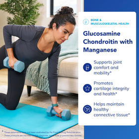 Pure Encapsulations Glucosamine Chondroitin 360 gélules, vue latérale