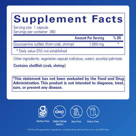 Pure Encapsulations Glucosamine Sulfate 1 000 mg capsules