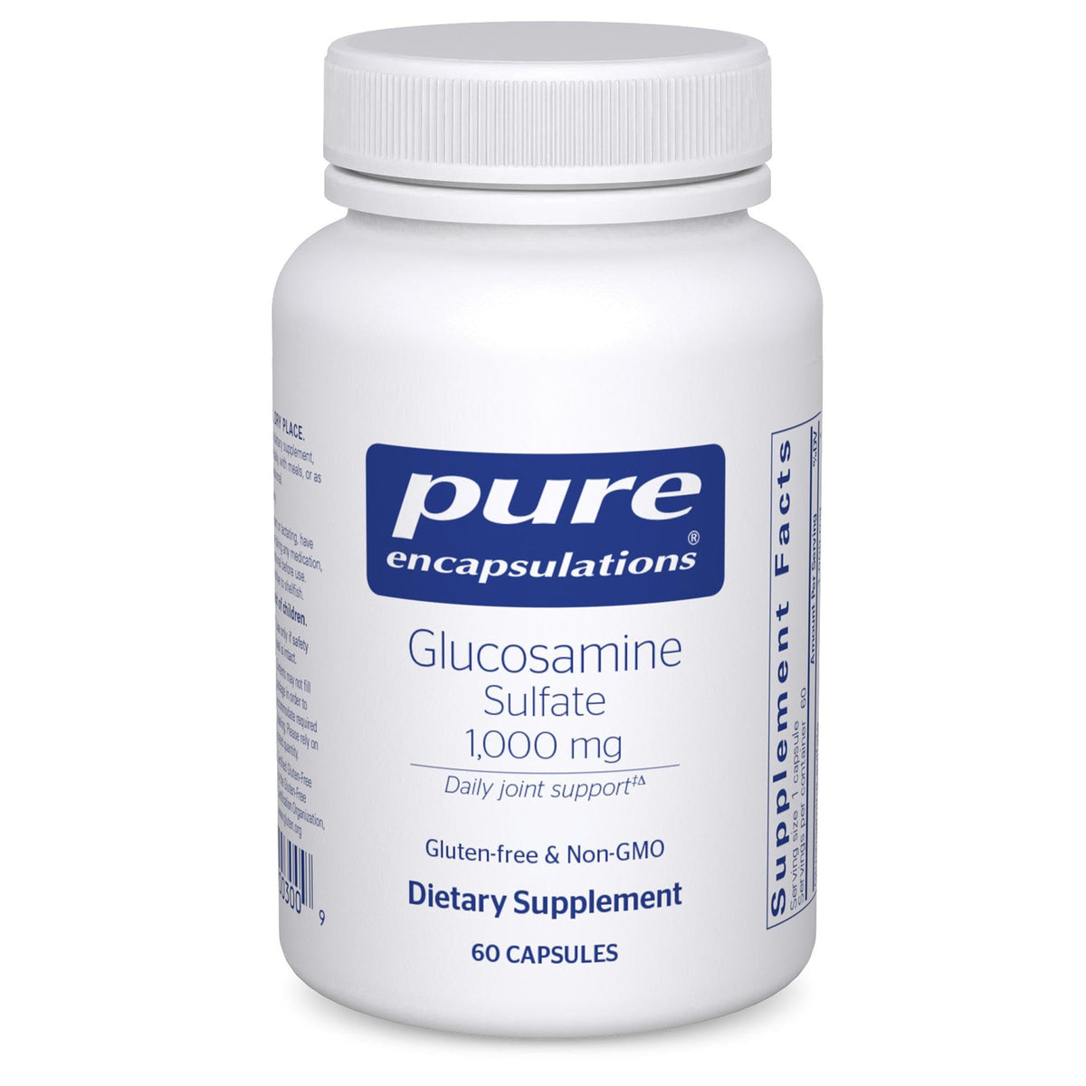 Pure Encapsulations Glucosamine Sulfate 1000 mg 60 capsules vue de face