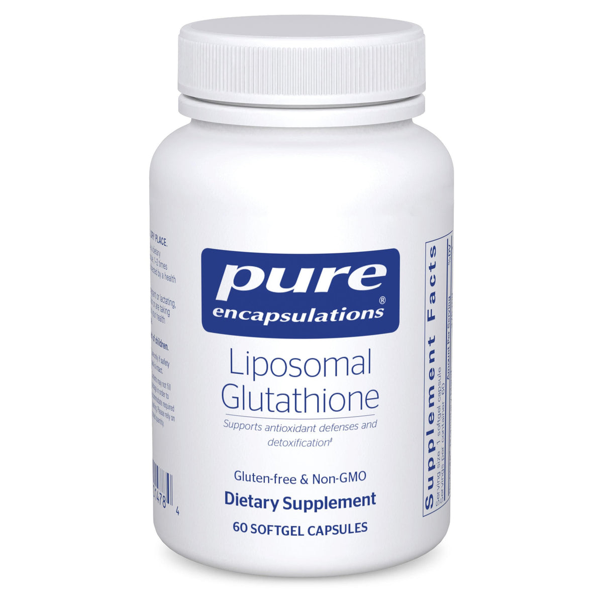 Pure Encapsulations Glutathione Liposomal 375 mg 60 capsules front view