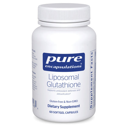 Pure Encapsulations Glutathione Liposomal 375 mg 60 capsules front view
