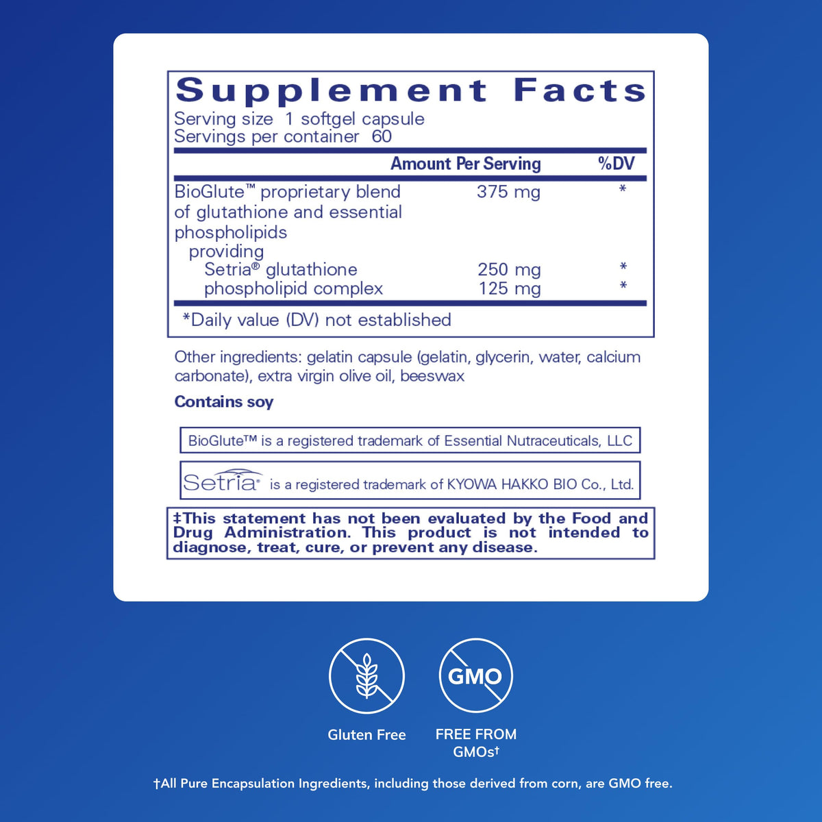 Pure Encapsulations Glutathione Liposomal packaging