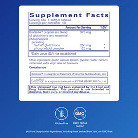 Pure Encapsulations Glutathione Liposomal packaging
