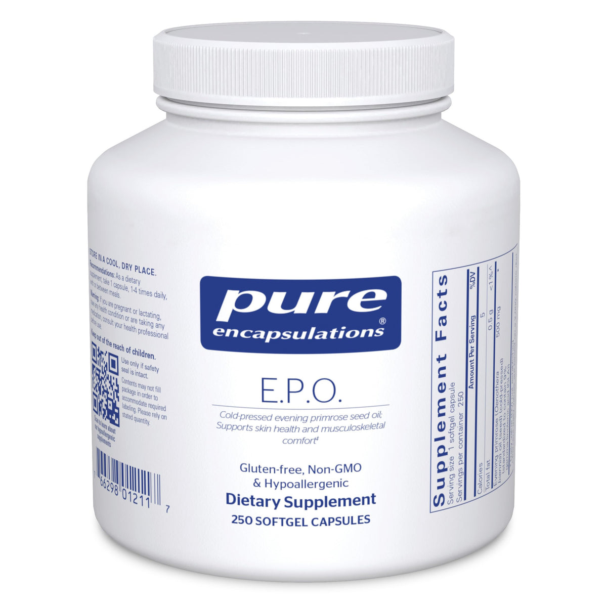 Pure Encapsulations Huile de Bourrache 250 capsules molles vue avant