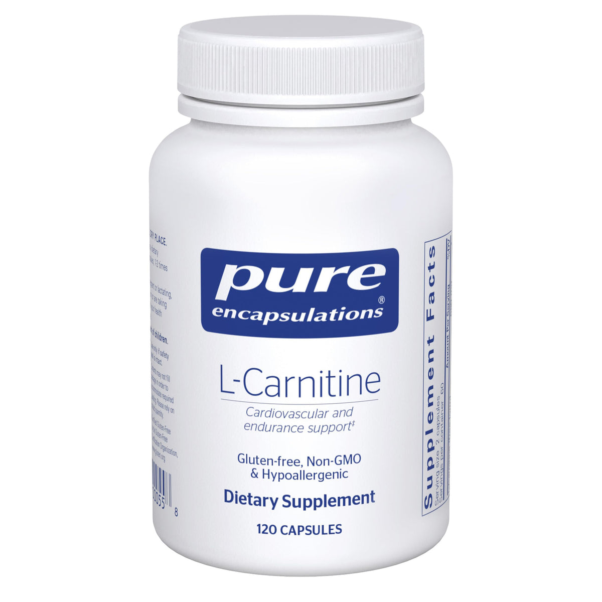 Pure Encapsulations L-Carnitine 120 capsules vue de face