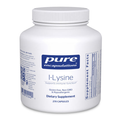 Pure Encapsulations L-Lysine 270 capsules vue avant