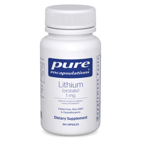 Pure Encapsulations Lithium Orotate 90 capsules vue avant