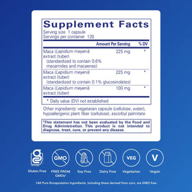 Pure Encapsulations Maca-3 emballage et capsules