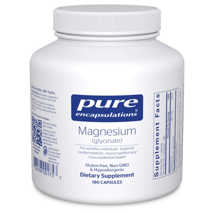 Pure Encapsulations Magnésium Glycinate 180 Capsules vue de face