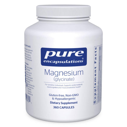 Pure Encapsulations Magnésium Glycinate 360 capsules vue de face