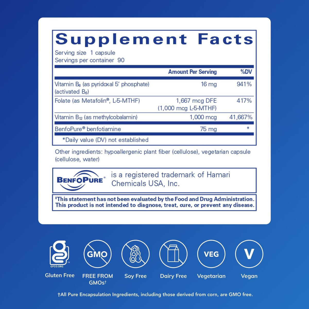 Pure Encapsulations MethylAssist 90 Capsules vue arrière