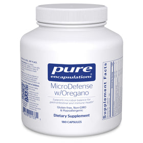 Pure Encapsulations MicroDefense 180 Capsules vue de face avec étiquette