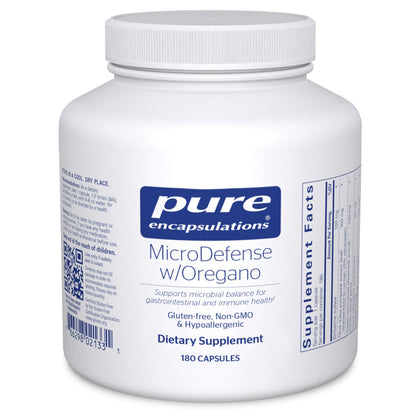 Pure Encapsulations MicroDefense 180 Capsules vue de face avec étiquette