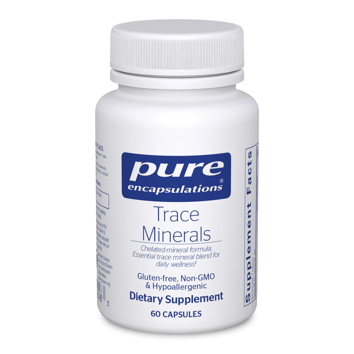 Pure Encapsulations Minéraux Trace 60 Capsules vue avant