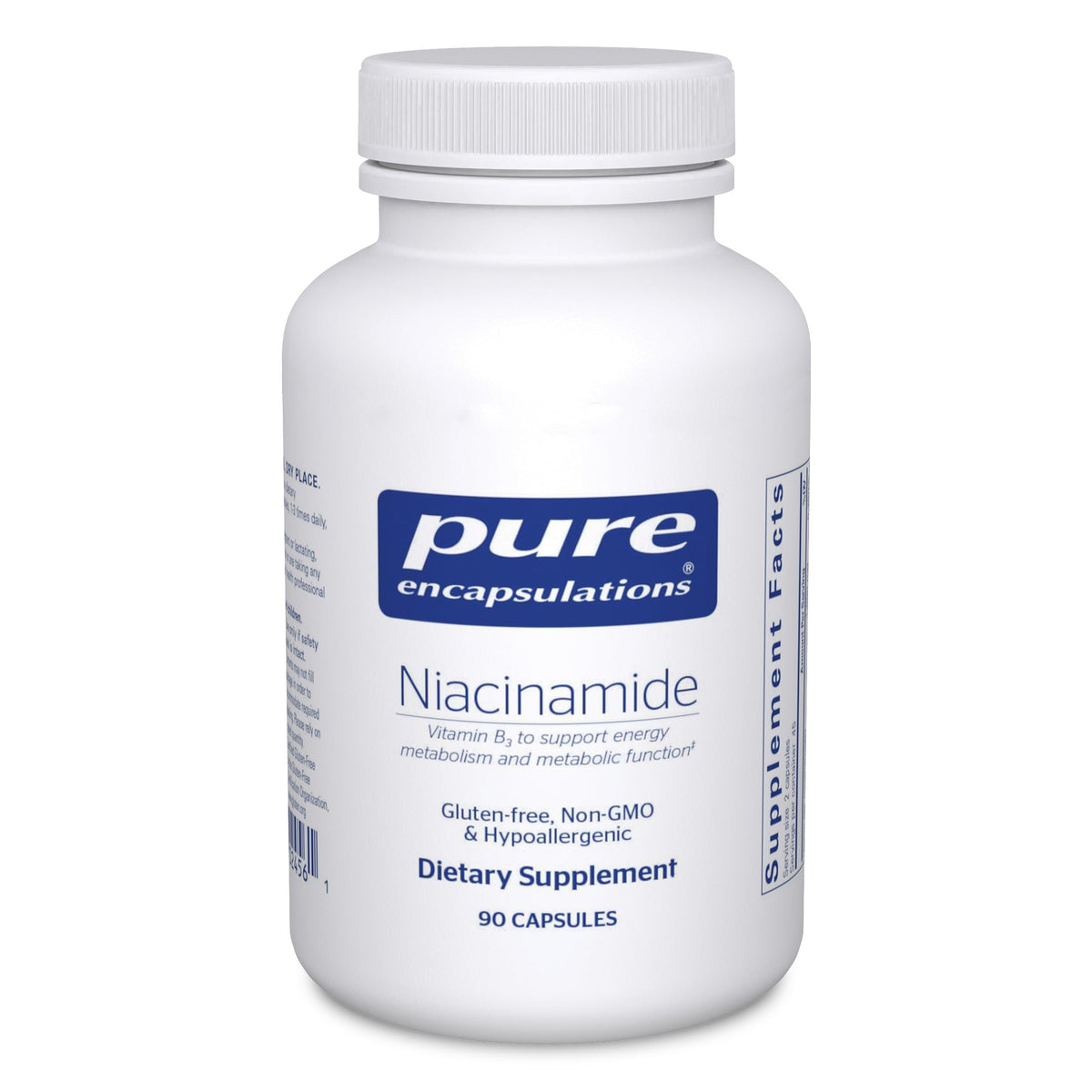Pure Encapsulations Niacinamide 90 capsules vue de face