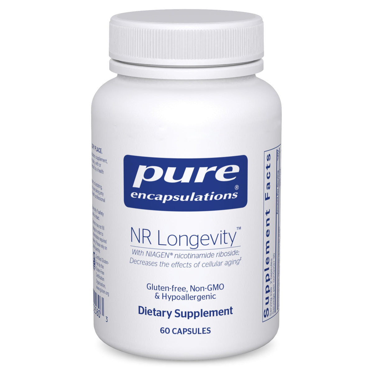 Pure Encapsulations NR Longevity 60 capsules vue de face