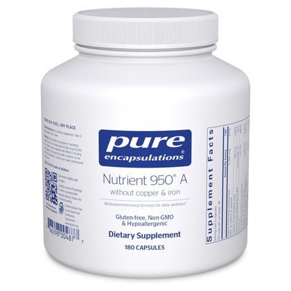 Pure Encapsulations Nutrient 950 A sans Cuivre ni Fer 180 Capsules - vue avant
