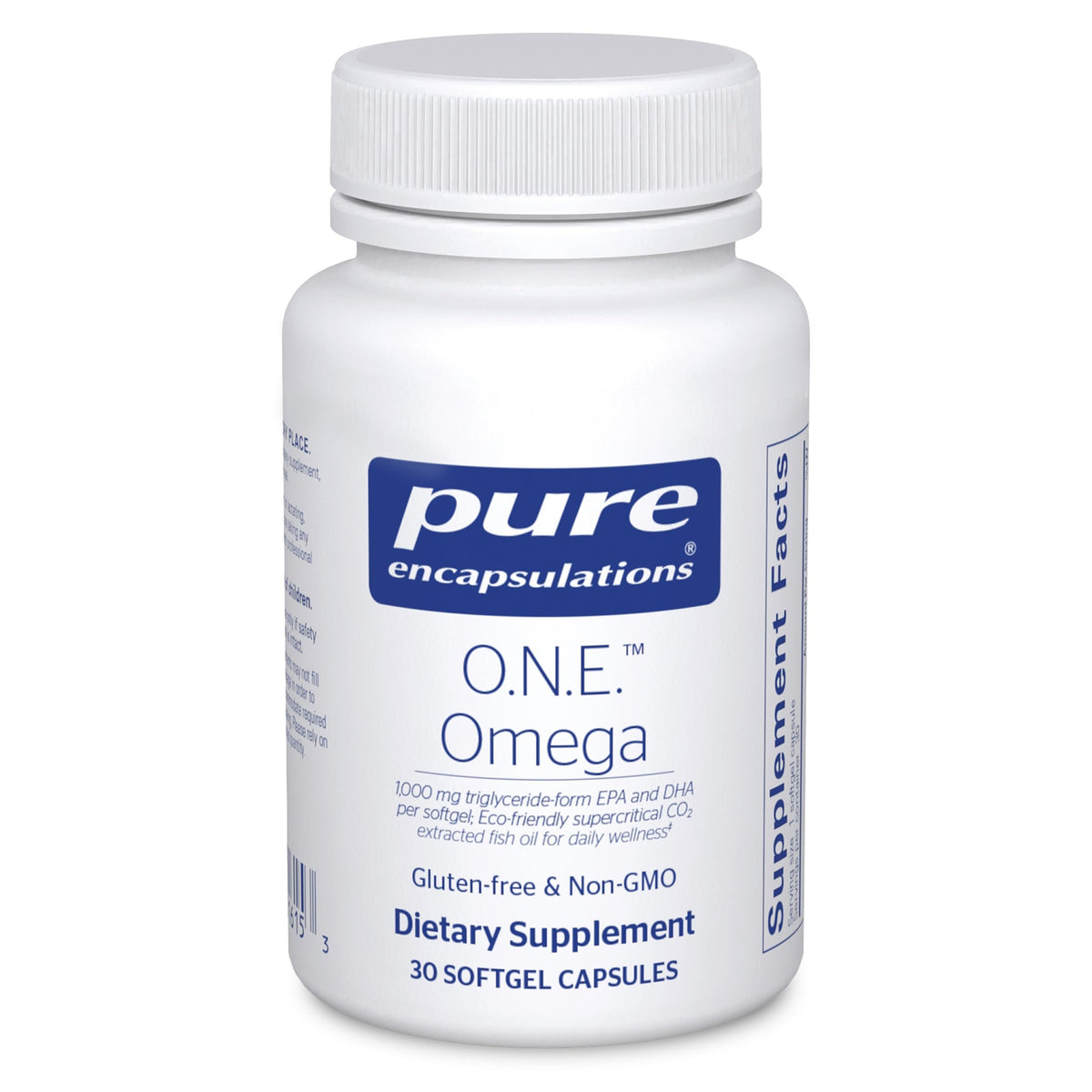 Pure Encapsulations O.N.E. Omega 30 capsules molles vue de face