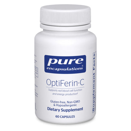 Pure Encapsulations OptiFerin-C 60 capsules vue de face