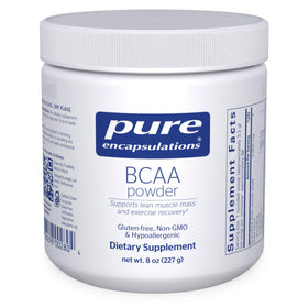 Pure Encapsulations Poudre BCAA 290g vue avant avec étiquette