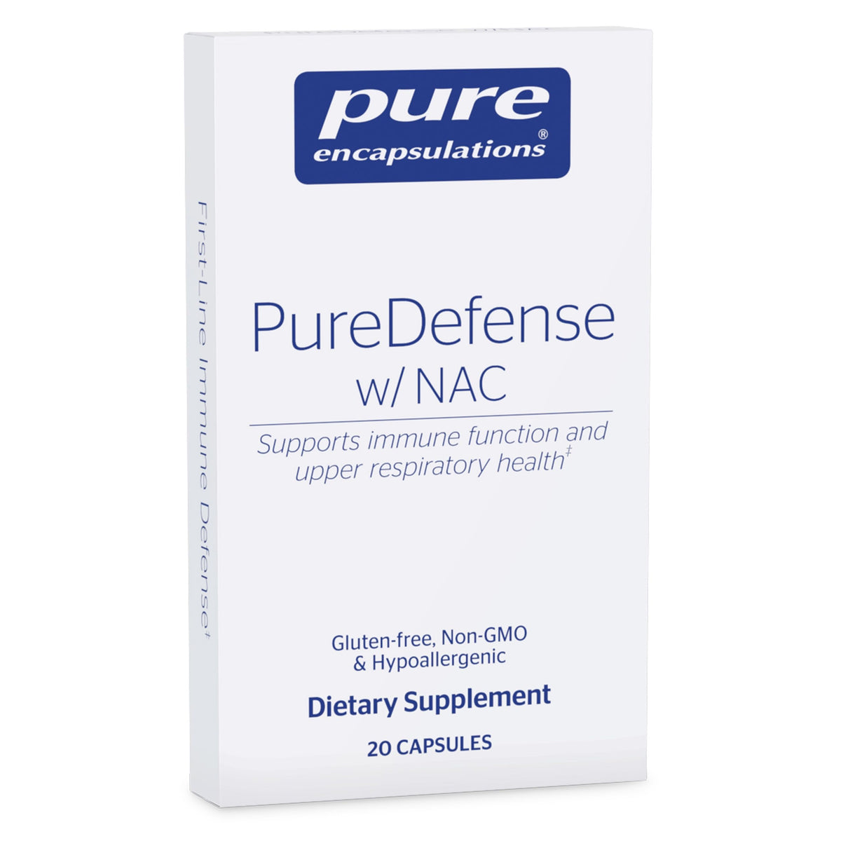 Pure Encapsulations PureDefense 20 Capsules avec NAC, vue avant