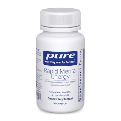 Pure Encapsulations Rapid Mental Energy 30 Capsules vue de face