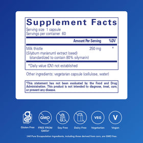 Pure Encapsulations Silymarin 60 capsules emballage