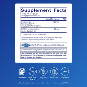 Pure Encapsulations SR-CoQ10 60 capsules vue de côté