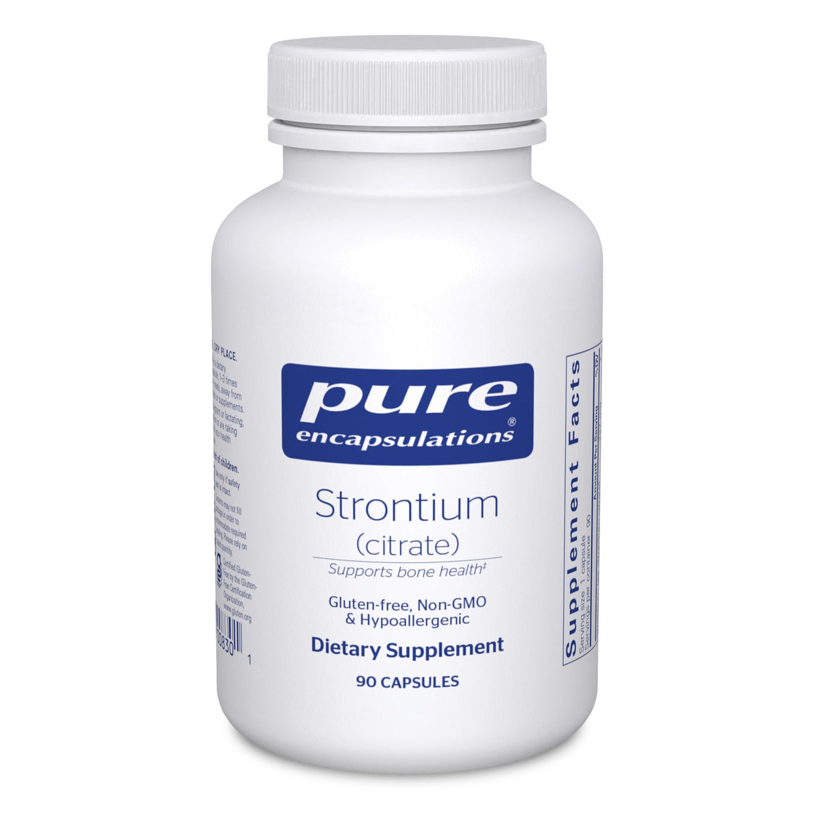 Pure Encapsulations Strontium Citrate 90 Capsules vue de face