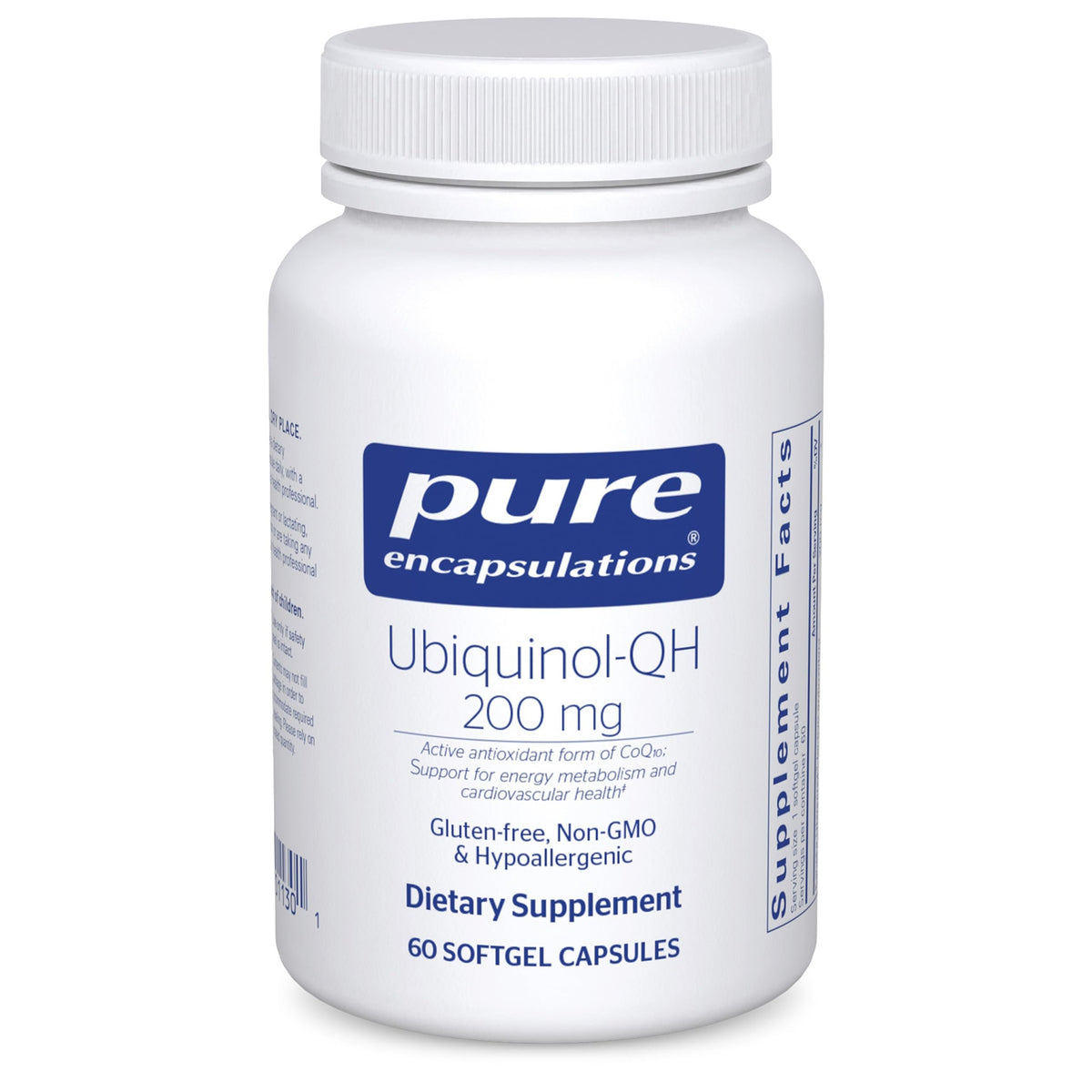Pure Encapsulations Ubiquinol-QH 200 mg 60 capsules vue avant