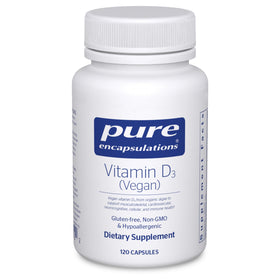 Pure Encapsulations Vitamine D3 Végétalienne 120 Capsules - vue de face