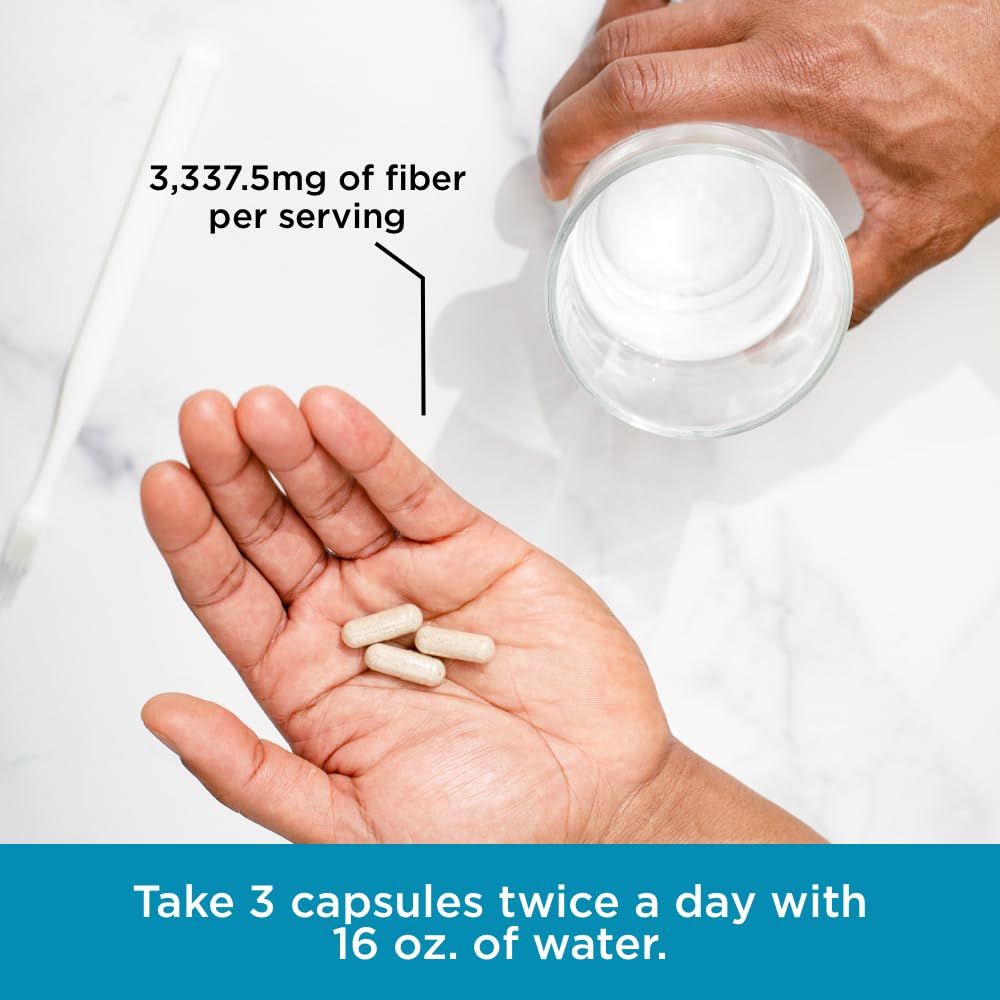 Pure for Men Complément Alimentaire Fibre XL capsules avec un verre d'eau