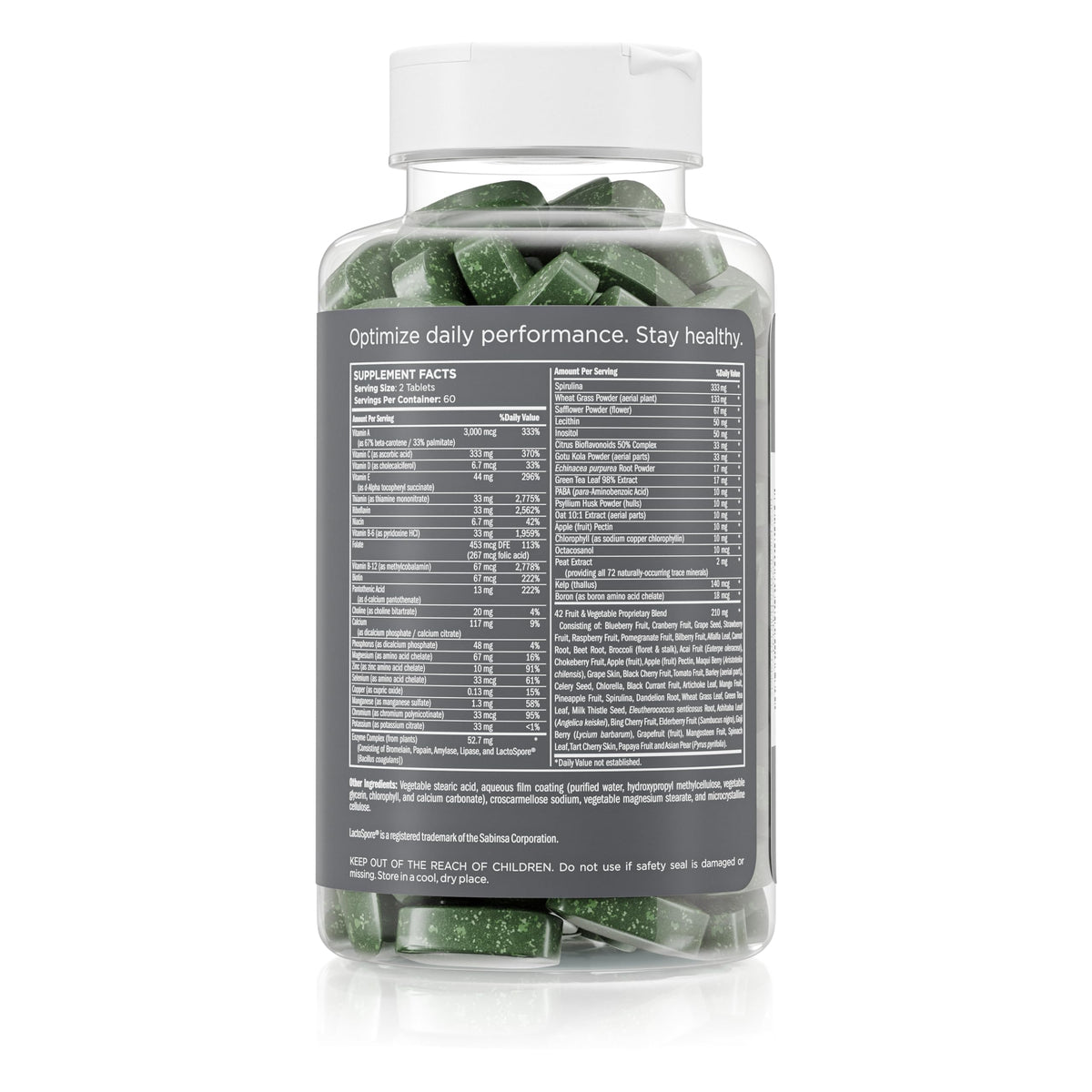 Pure for Men Complément Multivitaminé 120 comprimés vue arrière