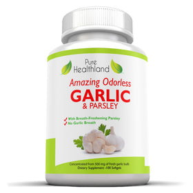 Pure Healthland Complément Alimentaire Ail & Persil gélules avant