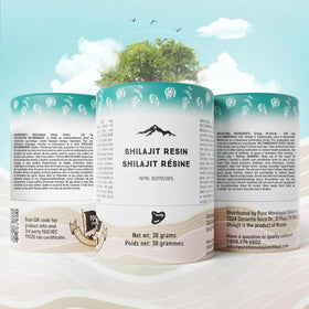 Pure Himalayan Shilajit on a stone background