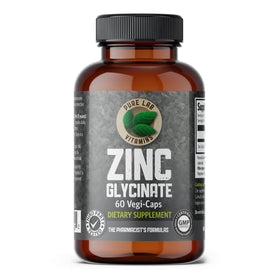 Pure Lab Vitamins Zinc Glycinate 60 Vegi-caps vue de face