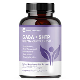 Pure Micronutrients 5-HTP Plus GABA 60 capsules végétales vue de face