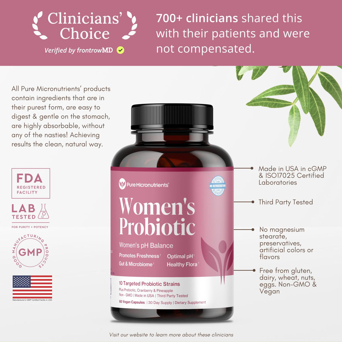 Pure Micronutrients 60 capsules side view